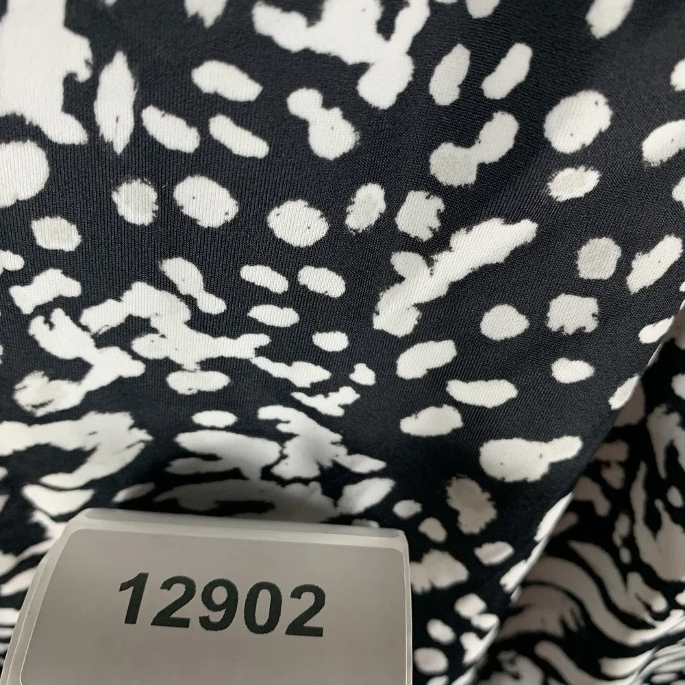 Swim Solutions Women's Swimsuit 18 One Piece‎ Fly Away Dress Black White NWT - Picture 8 of 8